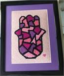 Hamsa Stained Glass Pinks